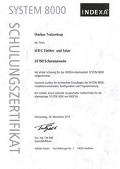 Produktschulung INDEXA-Alarmsysteme SYSTEM 8000