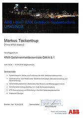 Markus Teckentrup, KNX - Gefahrenmeldezentrale GM/A 8.1